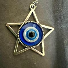 All Money Will Be Donated To The Fidf Blue Star Charm Jewelry For Party, Blue Star-shaped Nickel-free Necklace, Bike Necklace, Necklace Evil Eye, Turquoise Statement Necklace, Jewish Star, Crown Necklace, Pearl Necklace Set, New Necklace