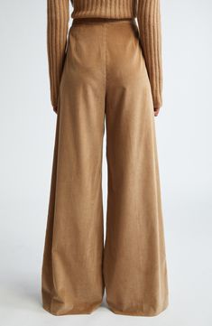 Max Mara Gilly Corduroy Ultrawide Leg Pants | Nordstrom Fabric Gift Bags, Pleated Pants, Nordstrom Store, Fabric Gifts, Free Fabric, Anniversary Sale, New Wardrobe, Max Mara, Leg Pants