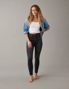 AE BFF Jegging Casual High-waisted Snug Fit Leggings, American Eagle Jeans Outfit, Diy Rock Art, American Eagle Outfits, Jeans Outfit, American Eagle Jeans, How To Look Pretty, Jeggings, Women's Jeans