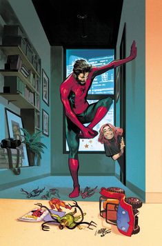 the cover to spider - man vol 1, drawn by mark waison and illustrated by jack bagley