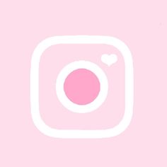 the instagram logo is shown in white on a light pink background with a heart