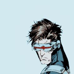 an image of a man with glasses on his face and eye patch in front of him