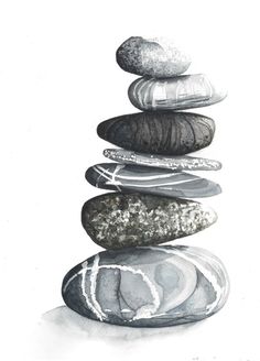 a stack of rocks sitting on top of each other