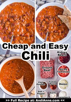 the steps to make an easy and tasty chili recipe