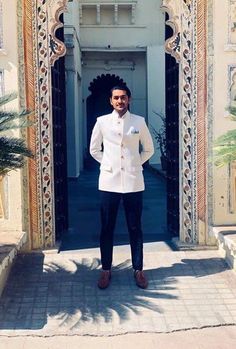 Royal in White White Jodhpuri, Achkan For Men, Shadi Dress, Jodhpuri Suit, Shadi Dresses