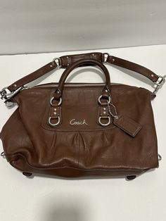 Beautiful leather coach bag very little wear great condition Soft Leather Handbags, Canvas Leather Tote, Brown Leather Satchel, Vintage Coach Bags, Bags Coach, Brown Leather Shoulder Bag, Leather Coach, Coach Shoulder Bag