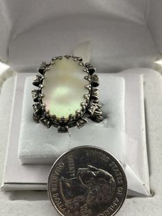 Vintage MCM Oval Mother of Pearl Silvertone Twisted Frame Ring Size 5 3/4  | eBay Frame Ring, Antique Jewelry Rings, My Photos, Vintage Costume Jewelry, The Ring, Vintage Costumes, Vintage Watches, Costume Jewelry, Antique Jewelry