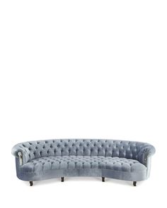 Rebecca Mirror Sofa | Neiman Marcus House Sofa, Tufted Couch, Tufted Furniture, Blue Velvet Sofa, Haute House, Round Sofa, Sofa Price, Furniture Sofas, Made Furniture