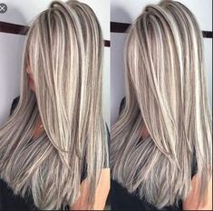 Silver Blonde Hair, Hair Highlights And Lowlights, Mullet Hairstyle Women, Brown Hair With Blonde Highlights, Blending Gray Hair, Gray Hair Highlights, Low Lights Hair