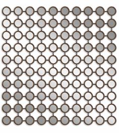 the metal circles are arranged in an intricate pattern