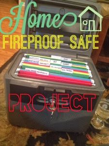 there is a box with some pencils in it and the words home fireproof safe project