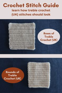 the crochet stitch guide is shown with instructions for how to knit it and how to use it