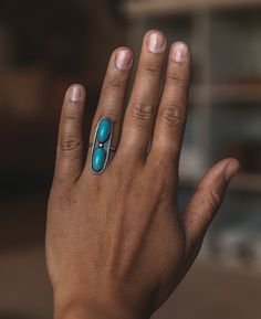 ~Vintage Turquoise ~Sterling .925 Silver ~Size 6 ~Final Sale Untreated Sterling Silver Turquoise Ring, Vintage Turquoise Ring, Western Turquoise, Turquoise Rings, Vintage Turquoise, Turquoise Ring, Final Sale, 925 Silver, Gemstone Rings