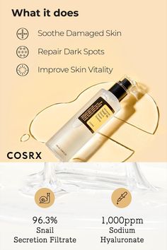 Number one seller at Amazon Face Self Care, Snail Essence, Cosrx Snail Mucin, Cosrx Snail, Makeup Korean, Serum For Face, Snail Mucin, Korean Skin Care, Glow Skin