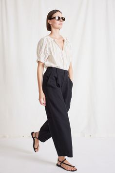 Apiece Apart Spring 2023 Ready-to-Wear Collection | Vogue Spring 2023 Ready To Wear, 2023 Ready To Wear Collection, Striped Two Piece, 여름 스타일, 2023 Ready To Wear, Apiece Apart, Show Collection, Maxi Styles, Gala Dresses