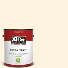 a white paint can with the words behrr multi surface flooring primer seal