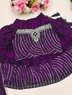 Baby Lehenga, Lehenga And Blouse, Sequence Embroidery, Lengha Choli, Chaniya Choli, Embroidery Work, Baby Boy Outfits, Boy's Clothing, Lehenga