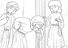 jesus and mary coloring page for kids