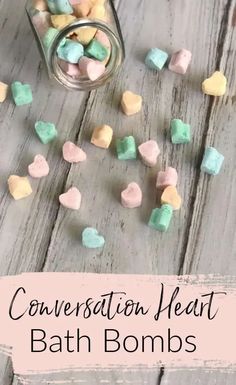 Are you looking for a fun DIY Valentine's gift to give? How about conversation heart bath bombs that are even the same size as the candy?! Bath Bomb Ingredients, Vanilla Smell, Are Essential Oils Safe, Essential Oils For Pain, Conversation Heart, Essential Oil Scents, Sugar Scrubs, Diy Valentine