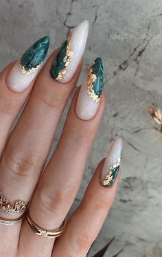 Ongles Beiges, Marble Nail Designs, Pretty Nail Art Designs, Nail Idea, Pretty Nail Art, Glam Nails, Foil Nails