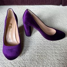 New With Box No Tags Fsj Purple Fabric Pumps With 4" Block Heel. Gorgeous Shoe. 9.5 Purple Block Heel Shoes With Medium Width, Purple Block Heel Medium Width Heels, Purple High Heels Medium Width, Purple Block Heel Shoes For Formal Occasions, Purple Block Heel Heels For Formal Occasions, Purple Block Heels For Formal Occasions, Purple Pumps, Purple Fabric, Gorgeous Shoes