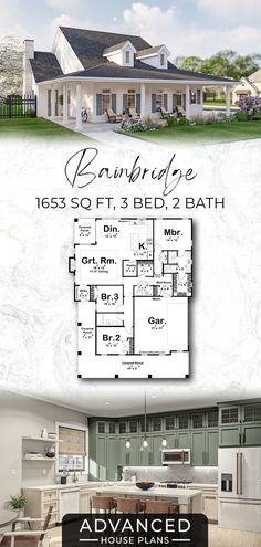 the floor plan for this house is very large and has three beds, two bathrooms