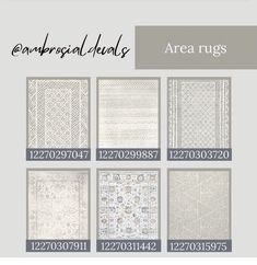 an array of rugs in various sizes and colors, with the text area rugs below