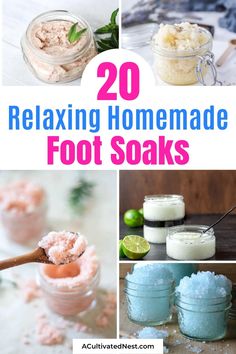 Diy Foot Scrub Recipes, Foot Scrub Recipe, Homemade Foot Scrub, Homemade Foot Soaks, Pedicure Soak, Listerine Foot Soak, Diy Foot Soak, Foot Soak Recipe, Foot Soaks