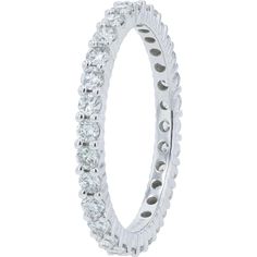 14K White Gold 1 Carat Total Weight Lab-Grown Diamond Eternity Band Diamond Eternity Band, Understated Luxury, Everlasting Love, Eternity Band Diamond, Diamond Eternity, Eternity Band, 1 Carat, Eternity Bands, Estate Jewelry