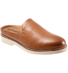 SoftWalk® Wolcott II Mule | Nordstrom Synthetic Slip-on Mules With Ortholite Insole, Classic Slip-on Mules With Cushioned Footbed, Classic Slip-on Clogs With Ortholite Insole, Comfortable Slide Mules With Leather Footbed, Everyday Leather Slippers With Cushioned Footbed, Leather Slippers With Cushioned Footbed For Everyday, Classic Synthetic Slippers With Leather Footbed, Leather Slip-on Slippers With Ortholite Insole, Brown Leather Slippers With Arch Support