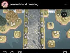 the screenshot shows an aerial view of a river and some small islands with trees on them