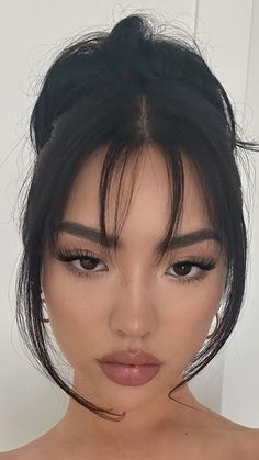 #bangs #hairstyles #haircut #jetblackhair #blackhair Bangs With Medium Hair, Wispy Bangs, Haircuts Straight Hair, Winter Hairstyles, Prom Hair, Hairstyles With Bangs, Dark Hair