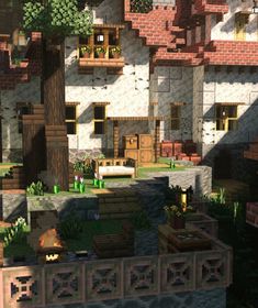 Minecraft Outdoor Ideas, Minecraft Images, Minecraft Medieval, Minecraft Furniture, Minecraft Plans, Minecraft Construction, Minecraft Inspo