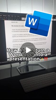 a computer screen with the words how ain turn a word doc into a presentation