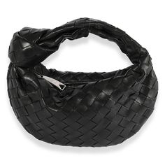 Bottega Veneta Black Intrecciato Leather Mini Jodie Bottega Veneta 0.5lb Handbag Black Intrecciato Weave Pouch Shoulder Bag, Luxury Black Textured Leather Hobo Bag, Black Intrecciato Weave Shoulder Bag For Business, Black Intrecciato Weave Pouch Bag, Luxury Black Pouch Hobo Bag, Black Intrecciato Evening Shoulder Bag, Luxury Black Hobo Pouch Bag, Designer Black Hobo Bag For The Office, Black Intrecciato Weave Evening Bag