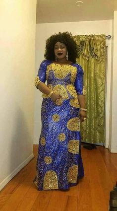 Description: This magnificent custom African dress is perfect for any occasion you want to look your best. Important Note: For broderie mix with bazin and garniture mix clothes only: Depending on the availability of the( fabric) / Garnitures (TRIMS) may be different than the one in the pictured. However, the dress will be sewn exactly in the style and colors shown. You can always request to see the fabrics or trims before we start by sending us a message along with your order. PROCESSING: We usu Gold African Dress, Chitenge Dresses, African Fabric Dress, Kente Styles, African Dresses Modern, Afrikaanse Mode, African Fashion Ankara, Dress African, Big Girl Fashion