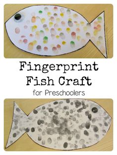 fingerprint fish craft for preschoolers to make