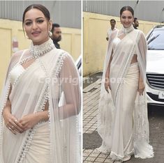 White Collection Fashion, Baju Kahwin, Saree Wearing Styles, Fancy Sarees Party Wear, Draping Fashion, White Saree, Pink Lehenga, Saree Blouse Designs Latest