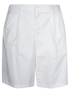 Buttoned Shorts from Giorgio Armani Elegant White Bermuda Bottoms, Elegant Cotton Bermuda Shorts, Elegant Knee-length Cotton Bermuda Shorts, Elegant Cotton Knee-length Shorts, Classic Wide Leg Cotton Shorts, Classic Short Pants With Built-in Shorts, Elegant High-waisted Cotton Shorts, Elegant Wide Leg Relaxed Fit Shorts, Classic Bermuda Pants With Built-in Shorts