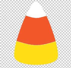 an orange, yellow and white cone on a transparent background png clipartion