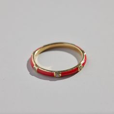 Red Ryan Enamel Ring - Nickel & Suede Safety Pin Jewelry, Nickel And Suede, Swift Tour, Tour Outfits, Vermeil Jewelry, Enamel Ring, Charm Rings, Pin Jewelry, Enamel Jewelry