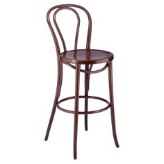 Freya Bentwood Bistro Bar Stool Italian Cafe Chair, Traditional Bar Stool, Woods Restaurant, Restaurant Bar Stools, Bentwood Chairs, High Stool, Restaurant Furniture, Natural Walnut, Bistro Table