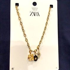 Zara Gold Chain Necklace With Mother Of Pearl Hand Charm Chic Long Chain Charm Necklace, Gold Zara Necklace, Chic Charm Necklaces With Chain For Gifts, Chic Charm Necklace With Chain As A Gift, Chic Charm Necklaces As Gift, Chic Charm Necklaces For Gifts, Gold Zara Necklace For Gift, Zara Gold Necklace Gift, Zara Metal Jewelry For Gifts