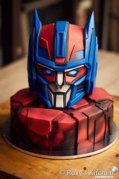 Transformers Birthday Cake Ideas, Optimus Prime Birthday Party Ideas, Transformer Birthday Cake