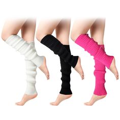 PRICES MAY VARY. HIGH QUALITY - The women's leg warmers are made of high-quality 100% acrylic fiber, breathable, super soft, skin-friendly, comfortable and easy to put on and put off. This rose red/white/black neon leg warmers can keep your leg and ankle warm in cold winter. APPROPRIATE SIZE - One size fits most. These legwarmers have a nice elasticity, not too light or too loose, providing you a comfortable feeling. You can stretch the leg warmers over your legs or stack them around your ankles Casual Stretch Acrylic Socks, Sporty Stretch Knee-high Socks For Winter, Fitted Sporty Leg Warmers For Winter, Sporty Fitted Leg Warmers For Winter, Sporty Stretch Leg Warmers For Winter, White Ribbed Fitted Leg Warmers, White Fitted Ribbed Leg Warmers, Fitted White Ribbed Leg Warmers, Fitted Sporty Knee-high Socks For Winter