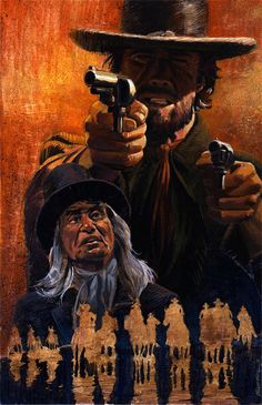 The Outlaw Josey Wales (1976) Art by Shane White. The Outlaw Josey Wales, Josey Wales, Cowboy Films, Clint Eastwood Movies, Francesca Eastwood, Western Spaghetti, Western Photo