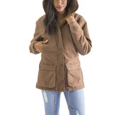 Style number: AWA-BRN Brown outerwear jacket Zip front canvas anorak Sherpa lined body and hood Sleeves lined in quilted lining fabric Welted hand pockets and two-way lower patch pockets Draw cords for fitting adjustments Canvas outer shell Polyester Sherpa lining Kimes Ranch, Sherpa Lined, Lining Fabric, Outerwear Jackets, Patch Pocket, Fabric