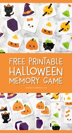 free printable halloween memory game for kids