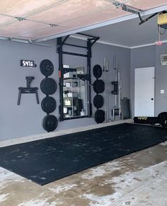 the gym is clean and ready for people to use it as a home gym area