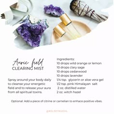 Diy Energy Clearing Spray, Diy Smudge Spray, How To Make Smudge Spray, Smudge Recipes, Smudge Spray Diy